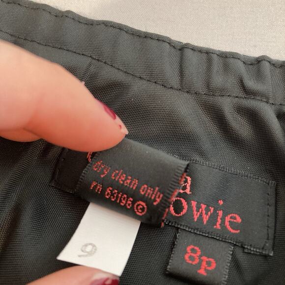 Cynthia Howie Women’s Two Piece Black Linen Blend Skirt‎ Suit Size 8P Career - Picture 16 of 16